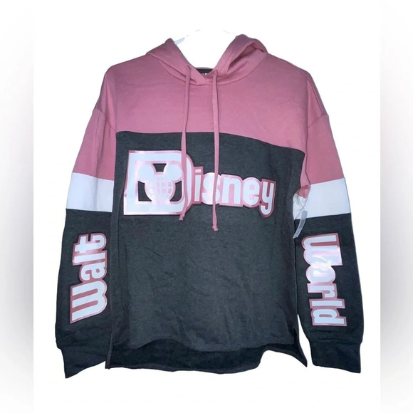Disney Walt Disney World Graphic 3D Embossed Hi-Low Hem Hoodie NWT Women’s Sz M - Picture 3 of 11